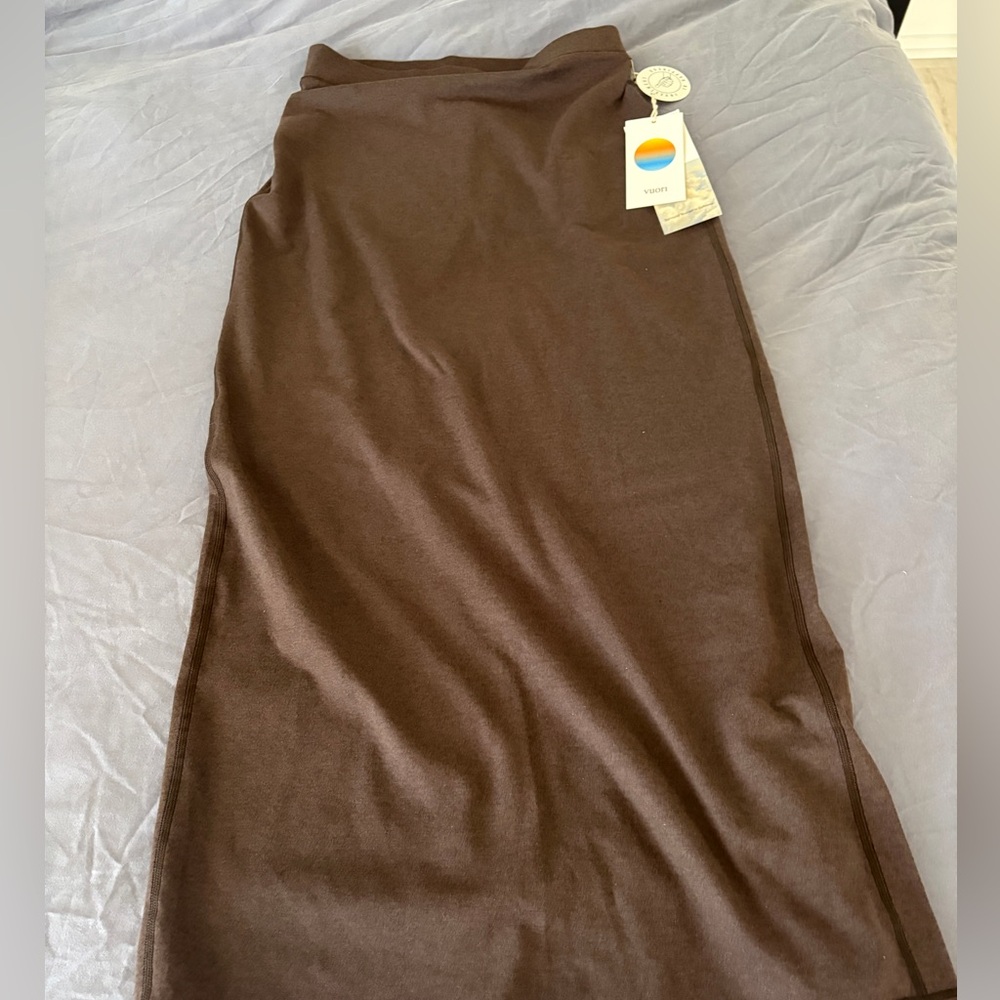 Vuori Halo Column Skirt Dark Java Heather XS